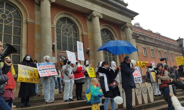 A Mulhouse, une vingtième manifestation anti-passe sujette aux  symboles…