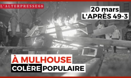 Manifestation informelle à Mulhouse après le rejet de la motion de censure contre le gouvernement