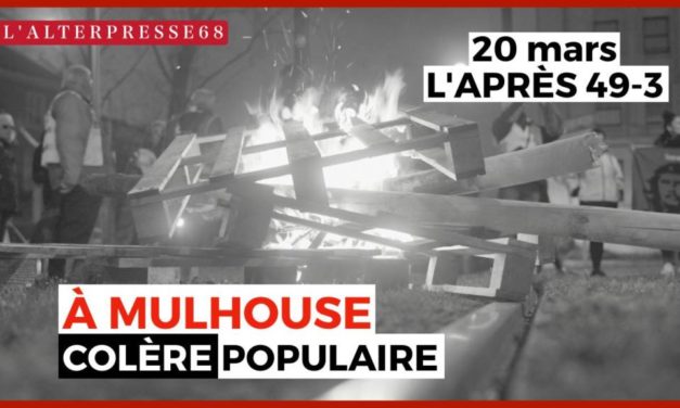 Manifestation informelle à Mulhouse après le rejet de la motion de censure contre le gouvernement