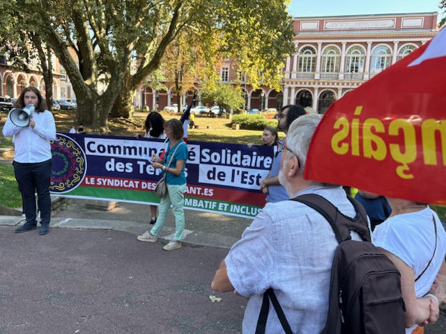 Rassemblement contre le gouvernement Barnier à Mulhouse
