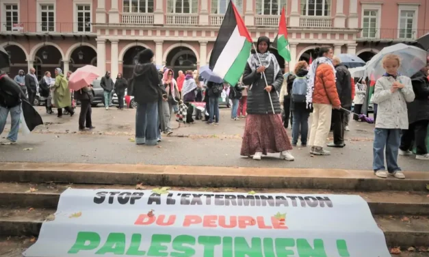 Mulhouse : après la reconnaissance de la Palestine par Macron, un rassemblement au square de la Bourse en soutien à Gaza et à la flotille