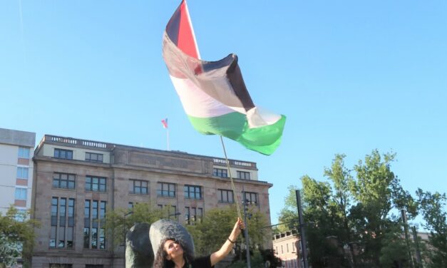 A Mulhouse, une manifestation de protestation contre l&rsquo;arraisonnement de la flottille de Gaza et l’emprisonnement de deux civils