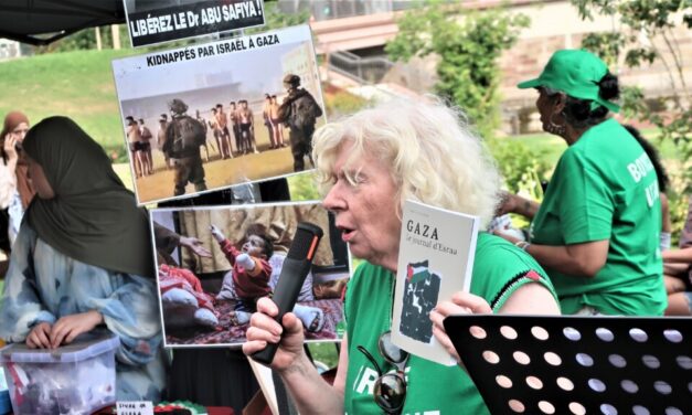 Rassemblement et hommages aux Palestiniens devant la préfecture de Mulhouse