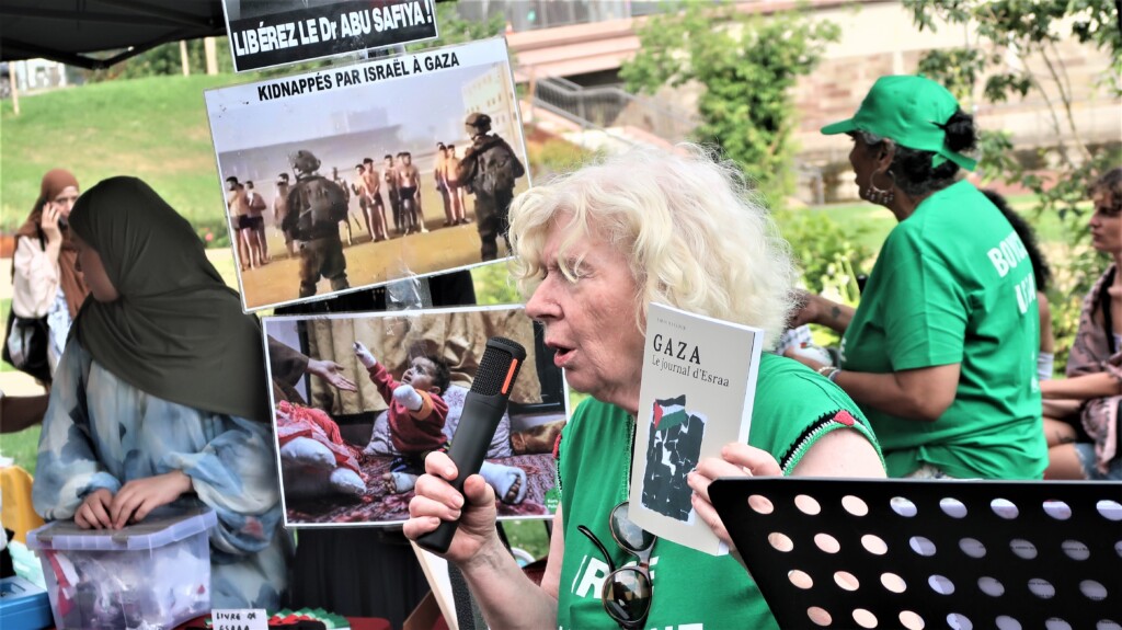 Rassemblement et hommages aux Palestiniens devant la préfecture de Mulhouse